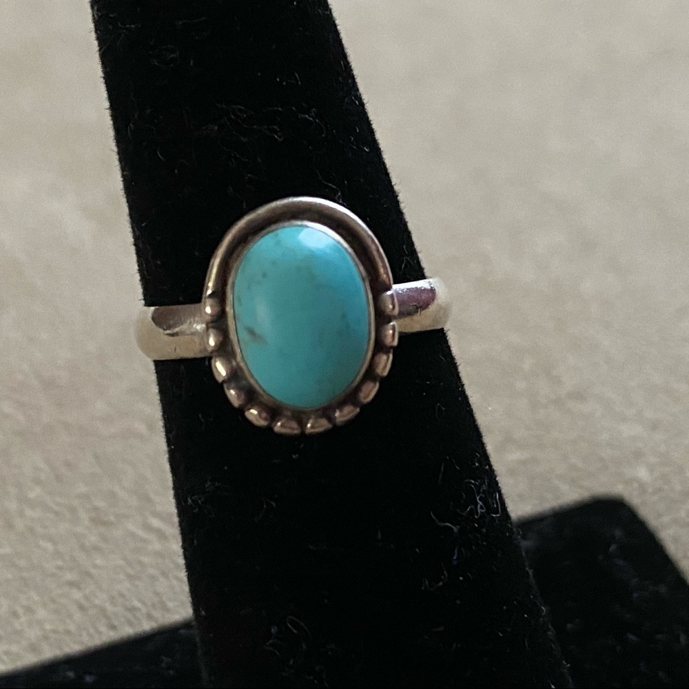 Silver ring with stone 2x$20